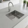 Pure.Sink Comfort Stainless steel sink, 40x40 cm, 10 mm radius, undermount, flush-mount, and top-mount, PCM4040-02