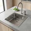 Pure.Sink Comfort Stainless steel sink, 40x40 cm, 10 mm radius, undermount, flush-mount, and top-mount, PCM4040-02