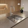 Pure.Sink Comfort Stainless steel sink, 40x40 cm, 10 mm radius, undermount, flush-mount, and top-mount, PCM4040-02
