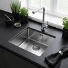Pure.Sink Comfort Stainless steel sink, 40x40 cm, 10 mm radius, undermount, flush-mount, and top-mount, PCM4040-02
