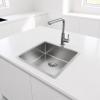 Pure.Sink Comfort Stainless steel sink, 40x40 cm, 10 mm radius, undermount, flush-mount, and top-mount, PCM4040-02