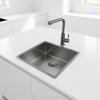 Pure.Sink Comfort PVD Gunmetal sink, 40x40 cm, 10 mm radius, undermount, flush-mount, and top-mount, PCM4040-61