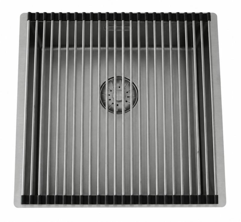 Pure.Sink Comfort PVD Gun metal spoelbak 40x40 cm 10mm radius onderbouw, vlakbouw en opbouw PCM4040-61