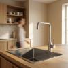 Pure.Sink Comfort Stainless steel sink, 50x40 cm, 10 mm radius, undermount, flush-mount, and top-mount, PCM5040-02