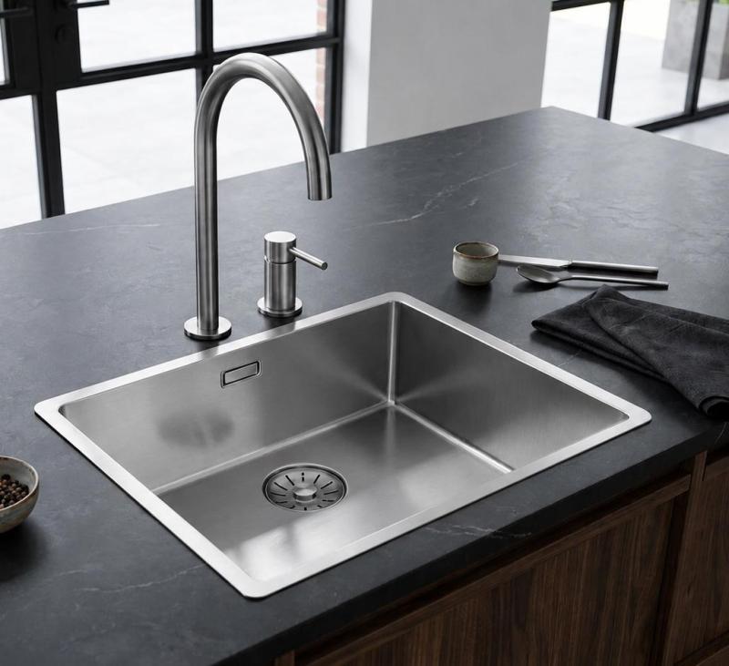 Pure.Sink Comfort RVS spoelbak 50x40 cm 10mm radius onderbouw, vlakbouw en opbouw PCM5040-02