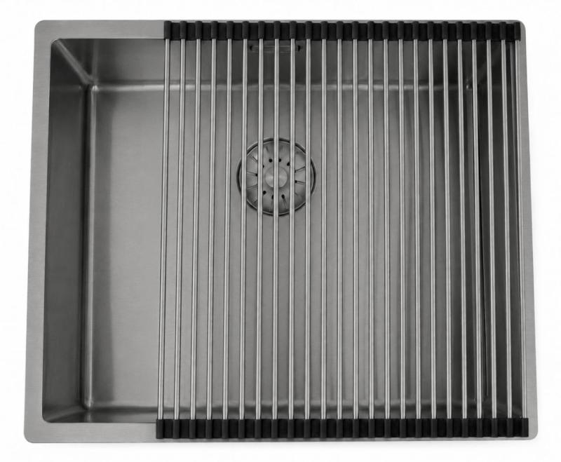 Pure.Sink Comfort PVD Gun metal spoelbak 50x40 cm 10mm radius onderbouw, vlakbouw en opbouw PCM5040-61
