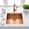 Pure.Sink Comfort PVD Rosé Copper Sink 50x40 cm, 10 mm radius, undermount, flush-mount, and top-mount PCM5040-62