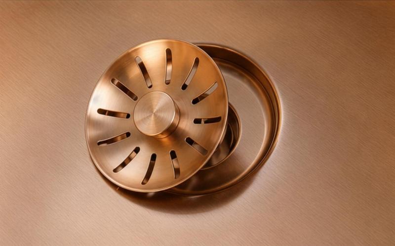 Pure.Sink Comfort PVD Rosé Koper spoelbak 50x40 cm 10mm radius onderbouw, vlakbouw en opbouw PCM5040-62