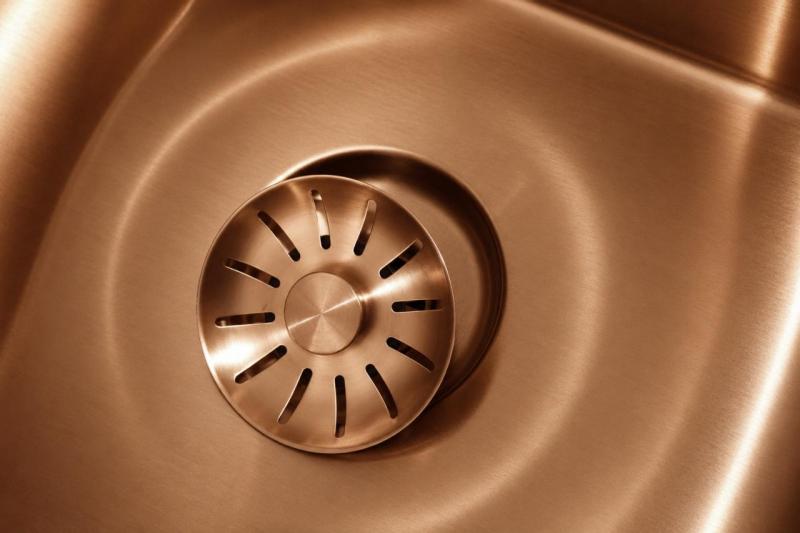 Pure.Sink Comfort PVD Rosé Koper spoelbak 50x40 cm 10mm radius onderbouw, vlakbouw en opbouw PCM5040-62