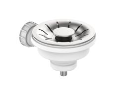 Pure.Sink Universal 3½" basket strainer without overflow, stainless steel WSTPAN-02