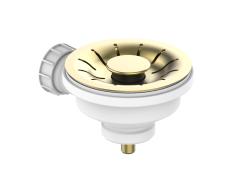 Pure.Sink Universal 3½" drain plug without overflow, PVD Gold, WSTPAN-60