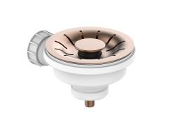 Pure.Sink Universal 3½" basket strainer without overflow, PVD-coated copper, WSTPAN-62