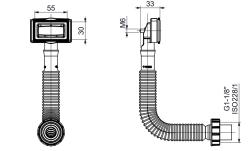 Rectangular landing with PVD gold grating WSTROV-60