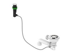 Pure.Sink Universal 3½" basket strainer, including push-button drain plug without overflow, stainless steel WSTPOP-02