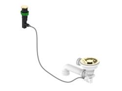 Pure.Sink Universal 3½" basket plug, including push-button drain without overflow, PVD Gold, WSTPOP-60