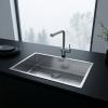 Pure.Sink Comfort Large stainless steel sink, 70x40 cm, 10 mm radius, undermount, flush-mount, and top-mount, PCM7040-02