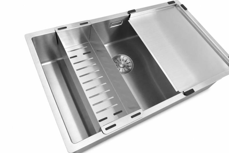 Pure.Sink Comfort grote RVS spoelbak 70x40 cm 10mm radius onderbouw, vlakinbouw en opbouw PCM7040-02