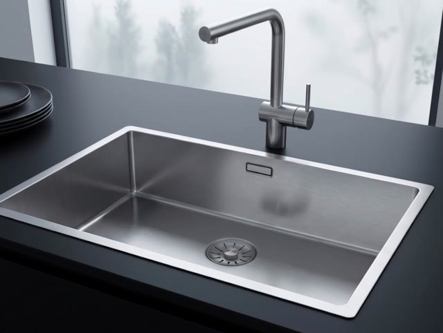 Pure.Sink Comfort grote RVS spoelbak 70x40 cm 10mm radius onderbouw, vlakinbouw en opbouw PCM7040-02
