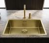 Pure.Sink Comfort Large PVD Gold Sink 70x40 cm, 10 mm radius, undermount, flush-mount, and top-mount  PCM7040-60