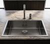 Pure.Sink Comfort Large PVD gunmetal sink, 70x40 cm, 10 mm radius, for undermount, flush-mount, and top-mount installation PCM7040-61