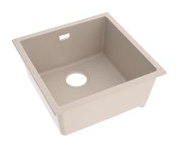 Pure.Sink Eternal Quartz Beige Spoelbak 40x40 cm Vlakinbouw en Onderbouw PEG4040F-38