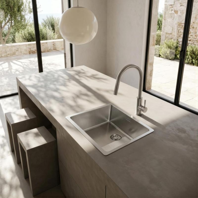 Pure.Sink Comfort Speciale 35cm korte RVS spoelbak 40x35 cm ruimte besparend PCM4035-02