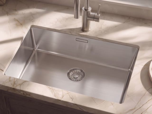 Pure.Sink Comfort Speciale 35cm korte RVS spoelbak 50x35 cm ruimte besparend PCM5035-02