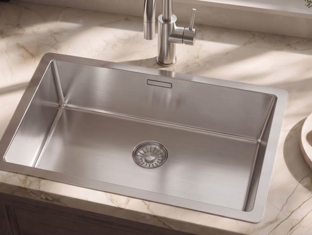 Pure.Sink Comfort Speciale 35cm korte RVS spoelbak 50x35 cm ruimte besparend PCM5035-02