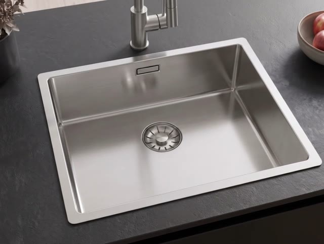 Pure.Sink Comfort RVS spoelbak 45x40 cm onderbouw, vlakbouw en opbouw PCM4540-02