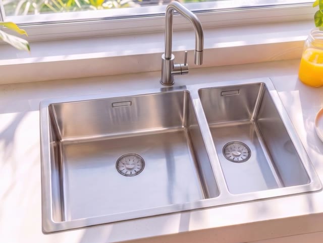 Pure.Sink Comfort 1,5 anderhalve RVS spoelbak 34+18 cm grote bak links PCM341840-02
