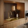 Pure.Sink Comfort PVD Gold Sink with Drainboard, 86x52 cm, Left-Side Faucet Wing, PCM5086LT-60
