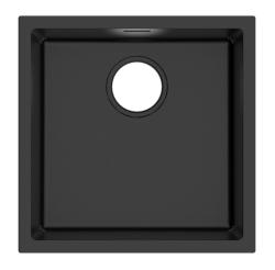 Pure.Sink Eternal Quartz Zwarte Spoelbak 40x40 cm Onderbouw en Opbouw PEG4040-31