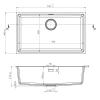 Pure.Sink Eternal Quartz Black Sink 70x40 cm Flush-Mount and Under-Counter PEG7040F-31