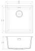 Pure.Sink Eternal Quartz White Sink 40x40 cm Under-Counter and Over-Counter PEG4040-32