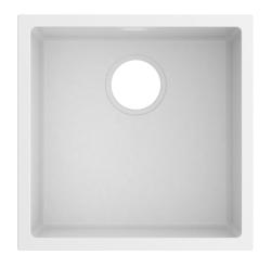 Pure.Sink Eternal Quartz Witte Spoelbak 40x40 cm Onderbouw en Opbouw PEG4040-32