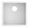 Pure.Sink Eternal Quartz White Sink 40x40 cm Flush-Mount and Under-Counter PEG4040F-32