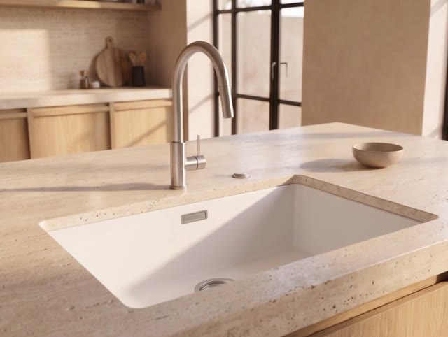 Pure.Sink Eternal Quartz Witte Spoelbak 70x40 cm Vlakinbouw en Onderbouw met Automatische RVS plug