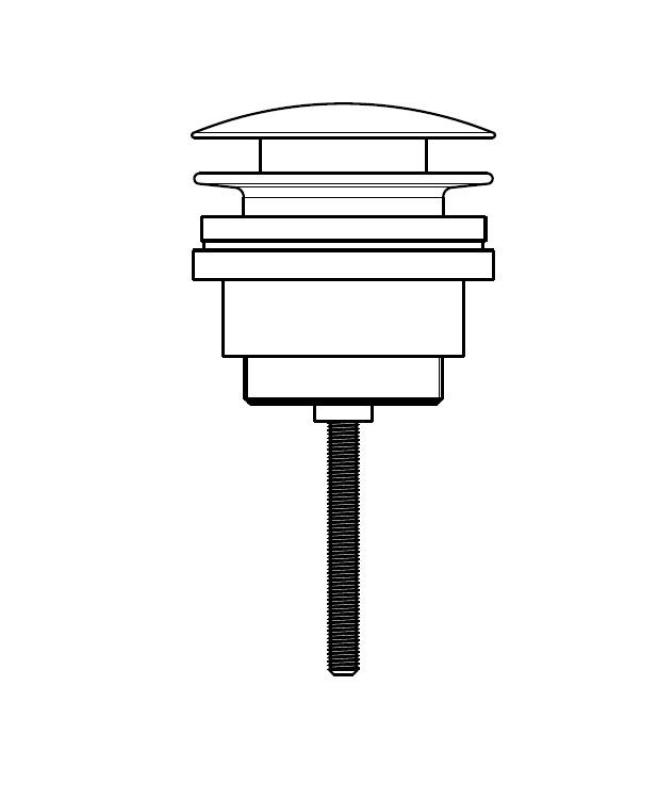 Aquanello Eterna Pop-Up Wastafelplug Afsluitbaar RVS ET1600-02