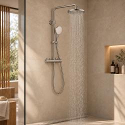 Aquanello Eterna Thermostatische Douchekolom 20 cm Regendouche RVS ET-S-SET10-1-02