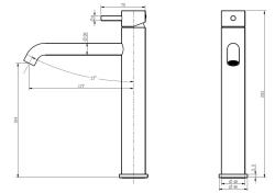 Aquanello Eterna Wastafelkraan met Hoge Uitloop RVS ET1100-02