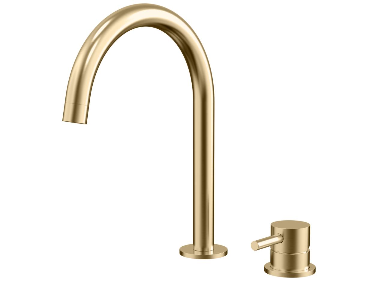 Aquanello Eterna Mitigeur de lavabo à 2 trous, doré brossé, ET1200-60