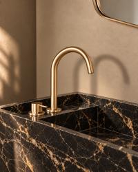Aquanello Eterna 2-gats Wastafelmengkraan Goud Geborsteld ET1200-60