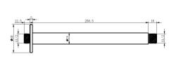 Aquanello Eterna Plafondsteun 25 cm Volledig RVS ET2125-02