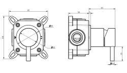 Aquanello Eterna Afbouwdeel Knop Mengkraan RVS ET2200-02