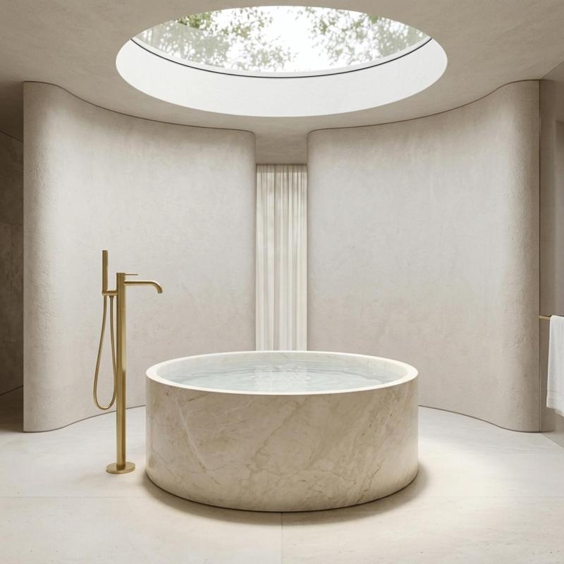 Aquanello Eterna Vrijstaande Badkraan PVD Goud met Handdouche ET3000-60