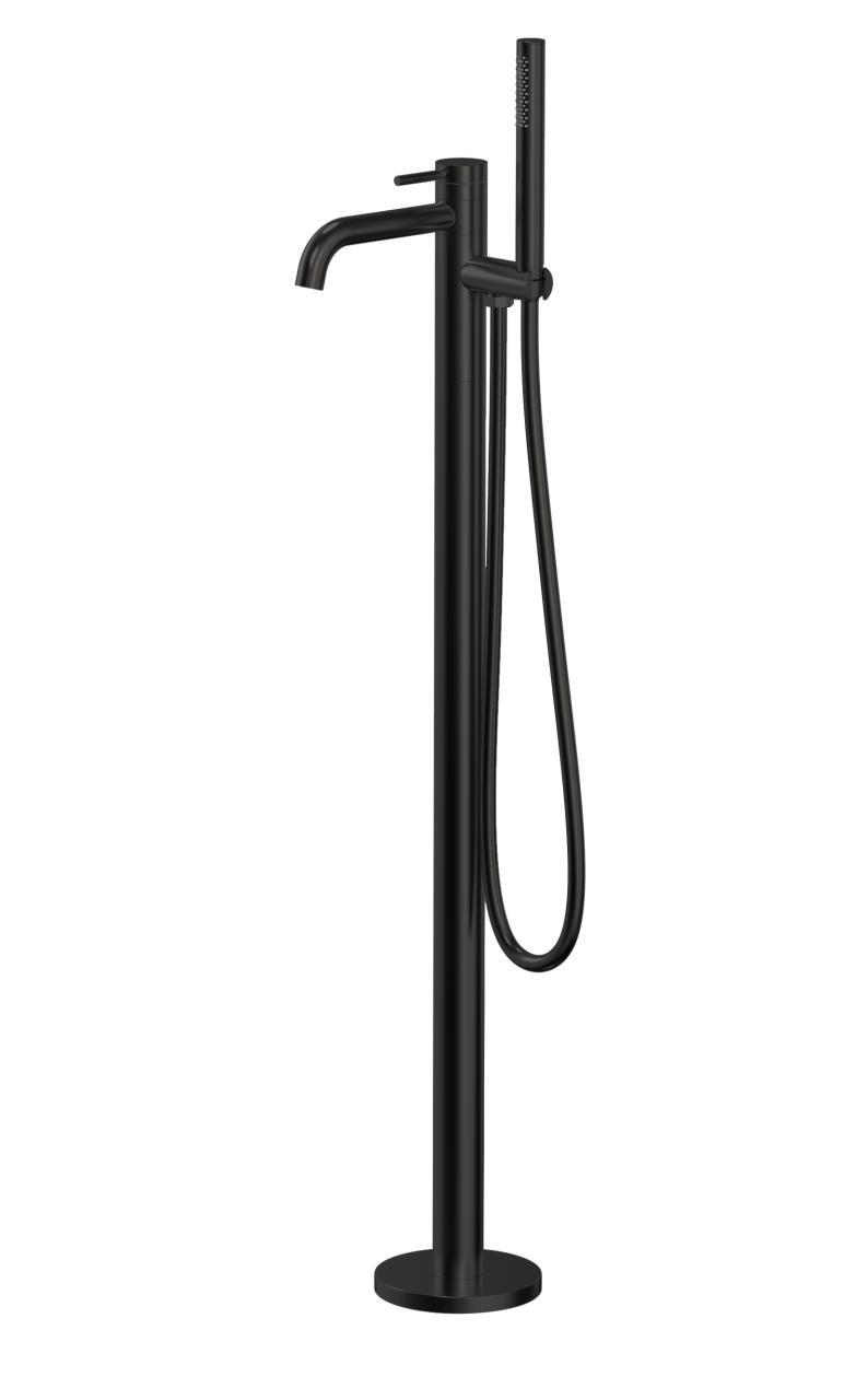Aquanello Eterna Freestanding Bath Faucet Matte Black with Hand Shower ET3000-10