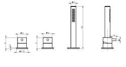 Aquanello Eterna 3-gats Badrandmengkraan volledig RVS ET3100-02