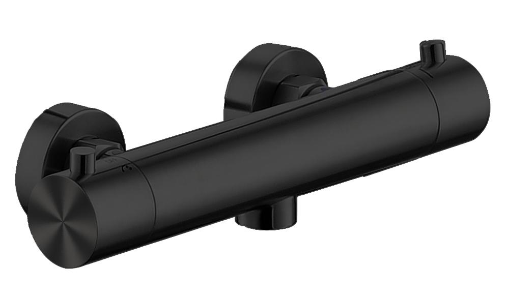 Aquanello Eterna Robinet termostatic de duș cu montare la suprafață negru mat ET2600-10
