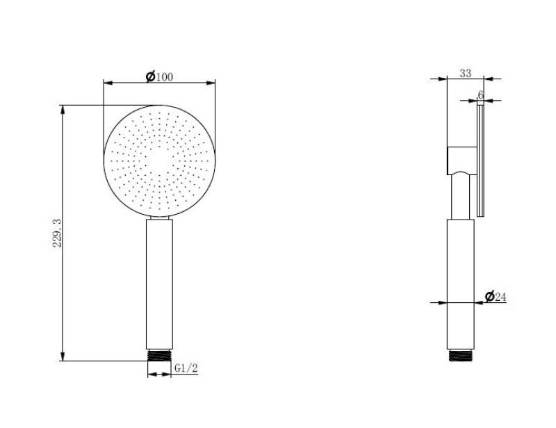 Aquanello Eterna Handdouche Rond 100 mm PVD Koper ET2730-62