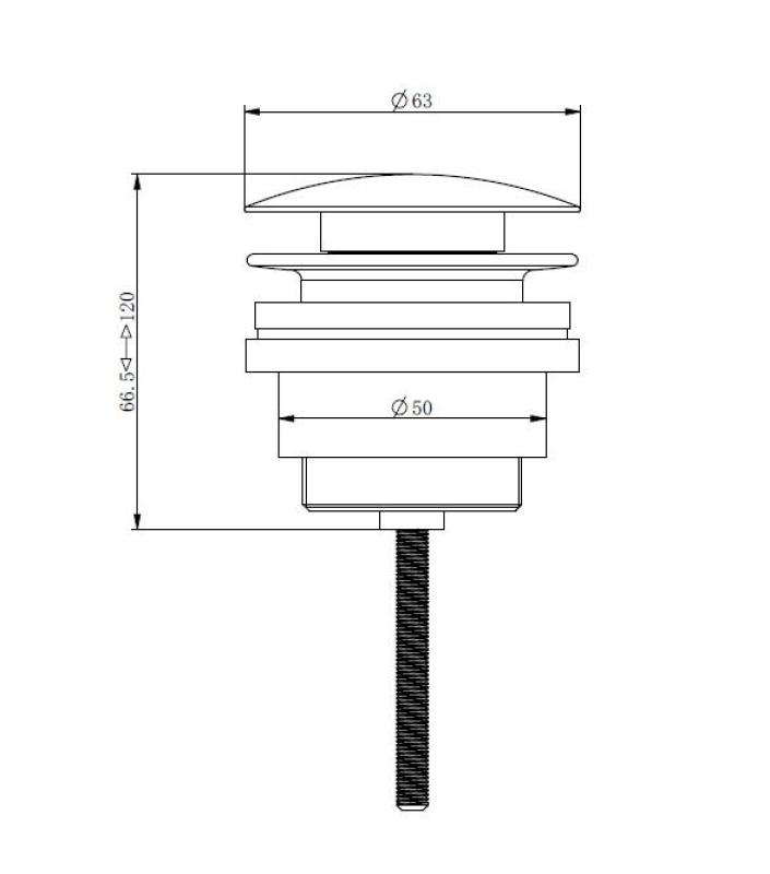 Aquanello Eterna Pop-Up Wastafelplug PVD Goud ET1600-60